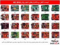 لیست کامل مشخصات کنترلرهای تابلو روان HD-2016